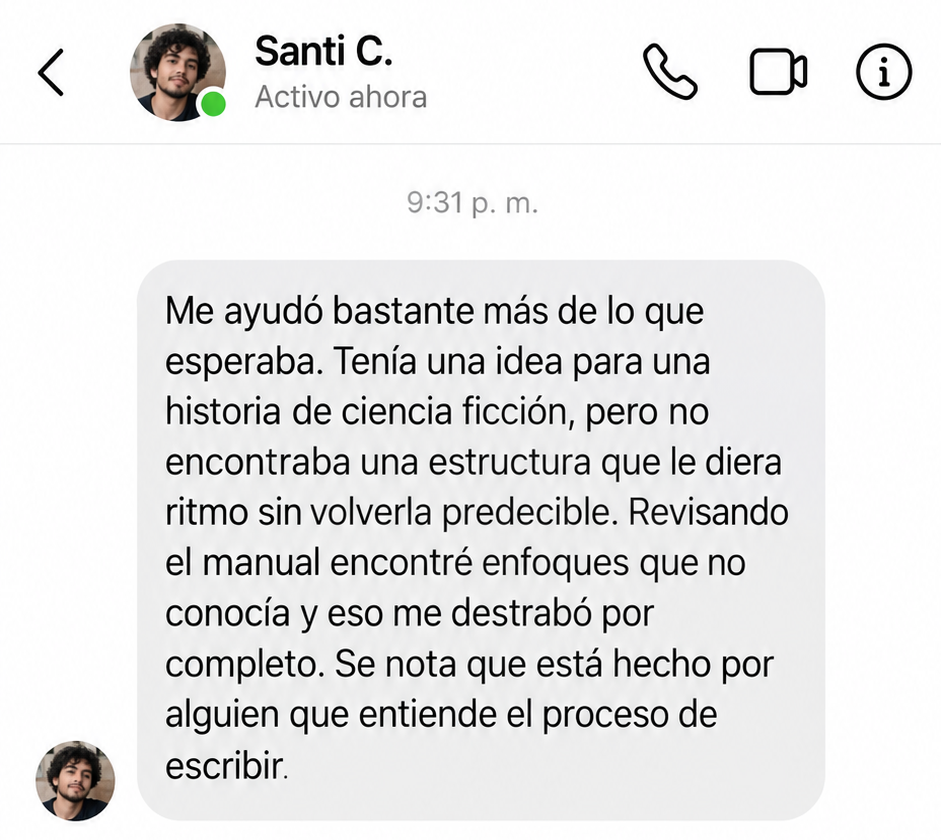 Testimonio de Santi C. sobre el manual