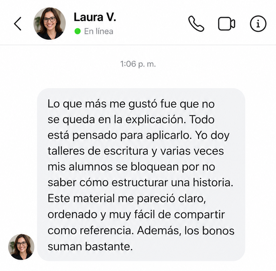 Testimonio de Laura V. sobre el manual